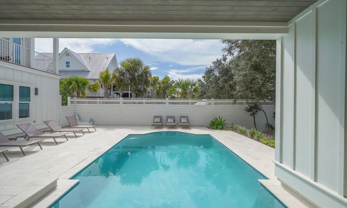 Seacrest House | Gulf views! 2 minute walk to beach. Large pool and outdoor space! 7 bikes, LSV!