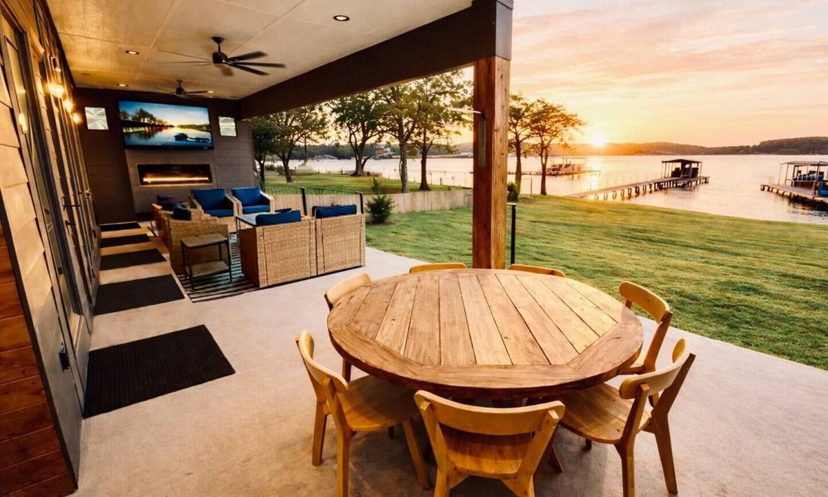 Enchanted Oaks House | Luxury Lakefront - Huge Patio + Private Yard + Dock + Sleeps 14