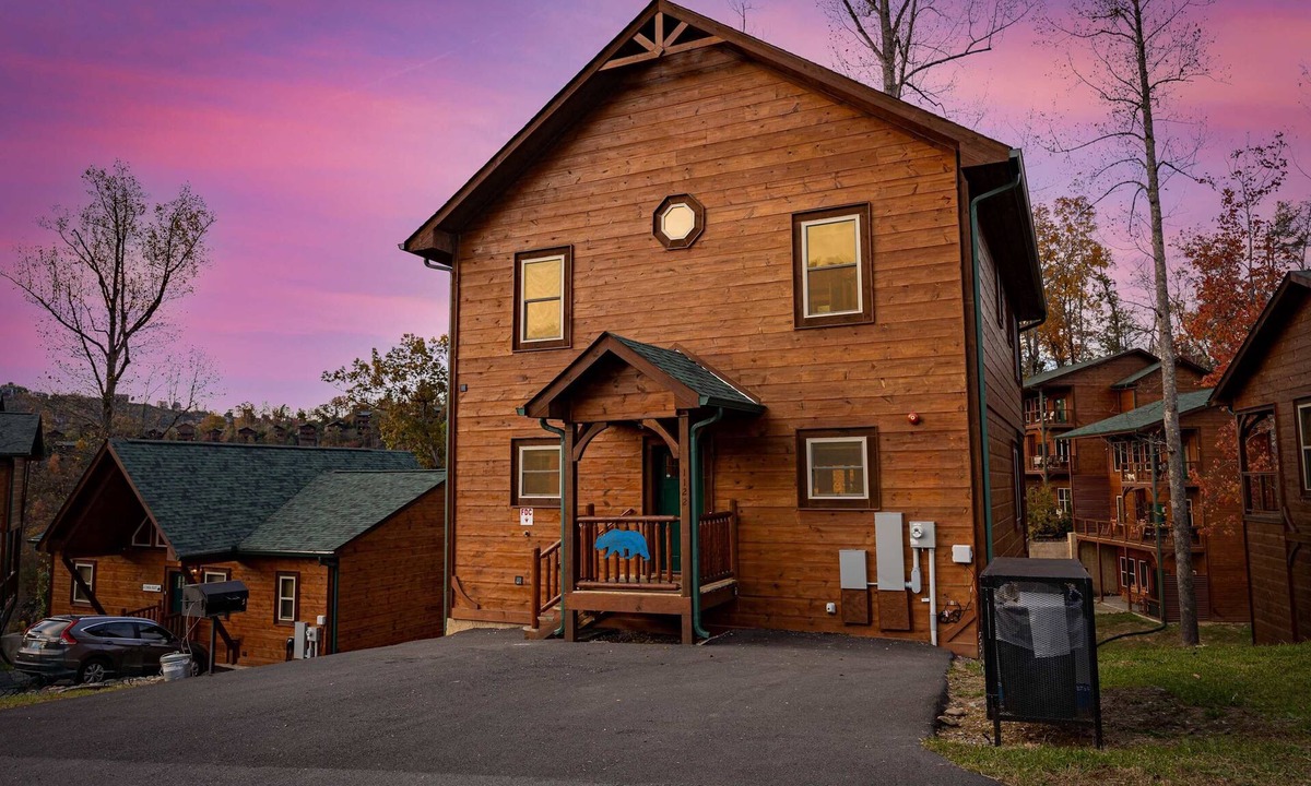 Chalet Village North House | Modern Cabin Movie Theater Hot Tub Game Room