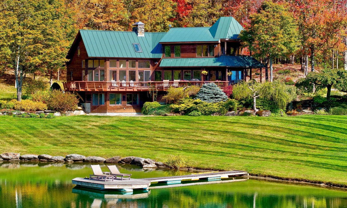 Stowe Hollow House | Valley View: 5 br, huge deck, pond, fireplace, woodstove, a/c