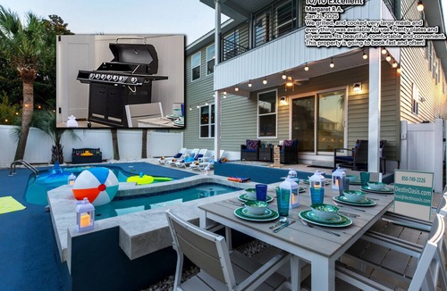 Crystal Beach Villa | #1 Destin home, Saltwater spa & pool, Beach@2min walk, Golf cart