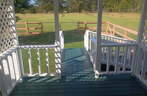 Matthews House | 3-Bedroom 2-bath Home – Covered Porch & Deck, Fenced front Yard, Carport, AC!”