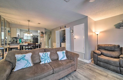 West Panama City Beach Apartment | Beautiful PCB Townhome: Balcony & Resort Amenities