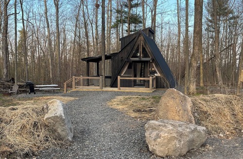 Watkins Glen Cabin | Cozy 1-bedroom A frame cabin in lovely Watkins Glen with AC