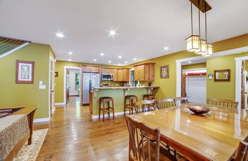 Chestertown House | Lakefront home steps away from a private, gentle sloping sandy beach & fire pit.
