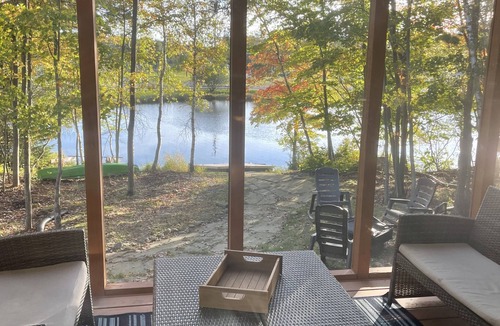 Pocono Lake House | Lakefront rustic-chic/hot tub/game room/fire pit