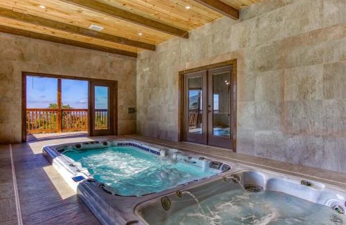 Chalet Village North Villa | Luxury Cabin 4BR 5BA Amazing View Indoor Pool Huge Game Room WiFi Fire Pit