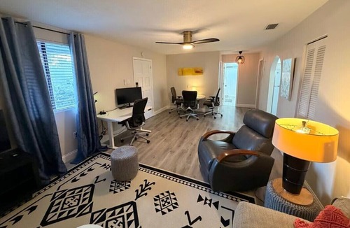 Wadeview Park Apartment | Peaceful Poolside Retreat Near Orlando Health. Resort Style Amenities Workspace