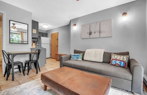 Great Valley Condo | SnowPine Condo, King Bed, Patio + Fireplace