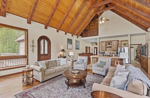 Banner Elk House | Stoneledge Manor - Creek with Pond - Mountain Views - Pool Table