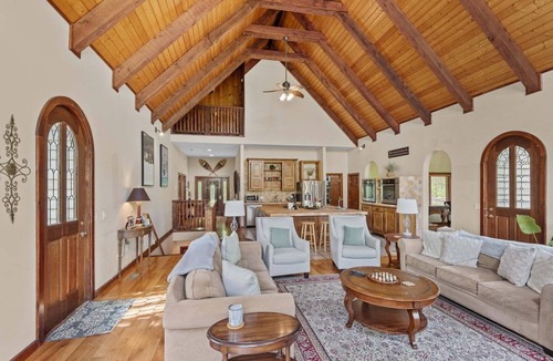 Banner Elk House | Stoneledge Manor - Creek with Pond - Mountain Views - Pool Table