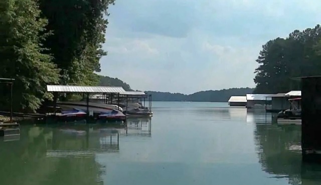 30+ Cozy Cottage on Lake Lanier Dock, Fenced Yard & Pet Friendly!