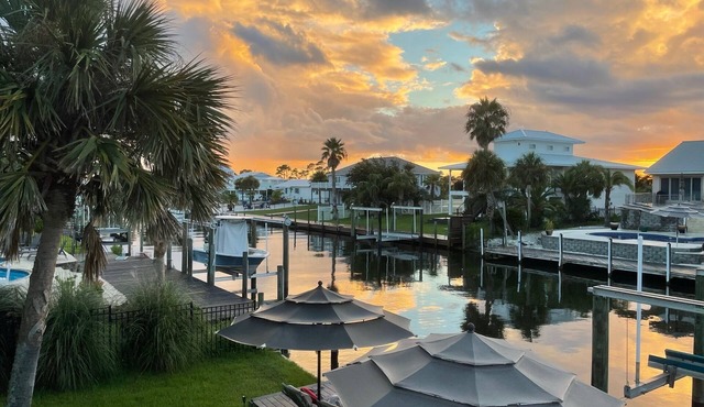 Perdido Key Waterfront Home with dock on canal, Gulf right across the street