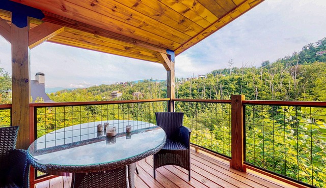 Private Hot Tub | Mountain Views | Game Room | 3 Pools | Family-Friendly Smoky Mountain Cabin