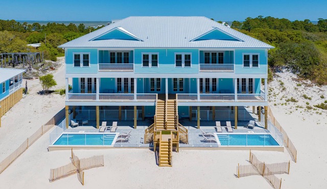 Summertime Blues - Beachfront, Private Heated Pool, Pet Friendly